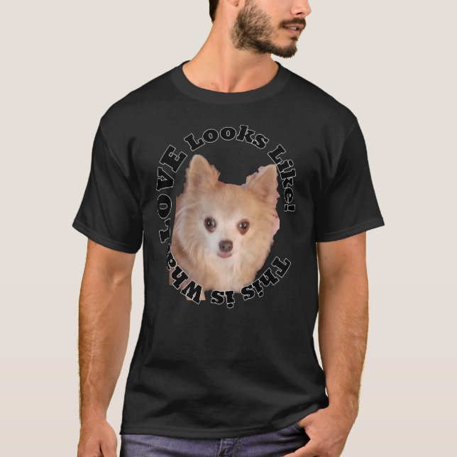 T-shirt L'Amour A L'Air De Longs Cheveux Chihuahua (Devant)