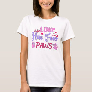 T-shirt L'amour a quatre pattes Couple de la Saint Valenti