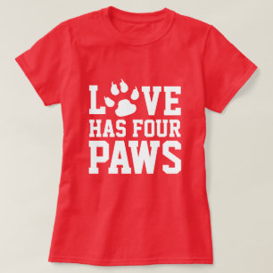 T-shirt L'amour a quatre pattes de chien thème