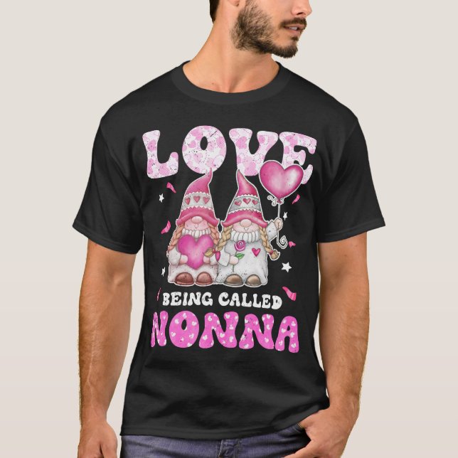 T-shirt L'Amour Appelé Nonna Gnomes Grand-Mère Et Grand-Mè (Devant)