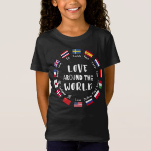 T-Shirt L'amour autour des langues du monde