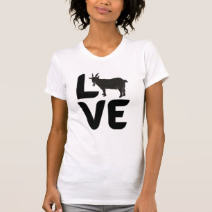 T-shirt L'amour avec la chèvre comme O