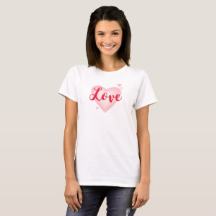 T-shirt L'amour avec les coeurs