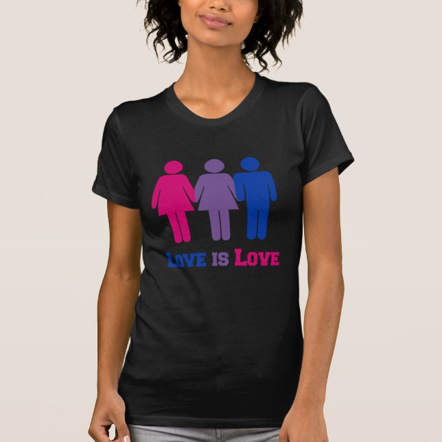 T-shirt L'amour bisexuel est amour (Devant)