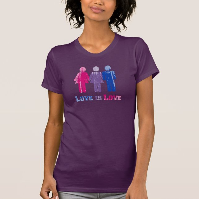 T-shirt L'amour bisexuel est amour affligé (Devant)