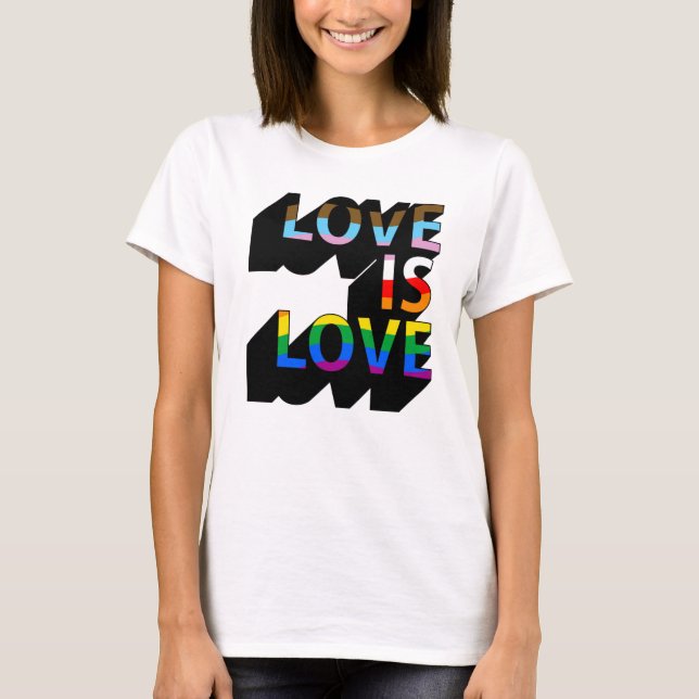 T-shirt L'amour c'est l'amour 3D (Devant)