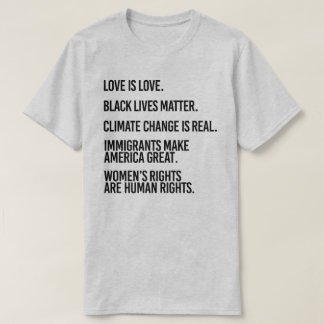 T-shirt L'amour c'est l'amour Le changement climatique est