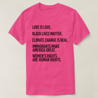 T-shirt L'amour c'est l'amour Le changement climatique est