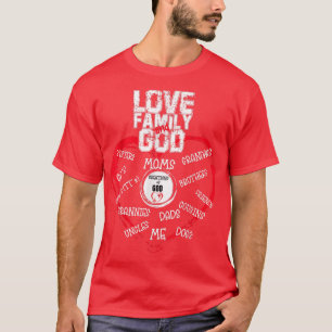 T-shirt L'amour chrétien Famille et Dieu Célébration de la
