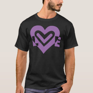 T-shirt L'amour dans le violet