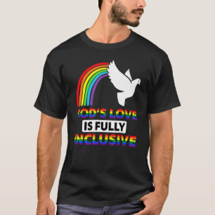 T-shirt L'Amour De Dieu Est Entièrement Inclusive Lgbtq Ra