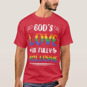 T-shirt L'amour de Dieu est pleinement inclusif Rainbow LG