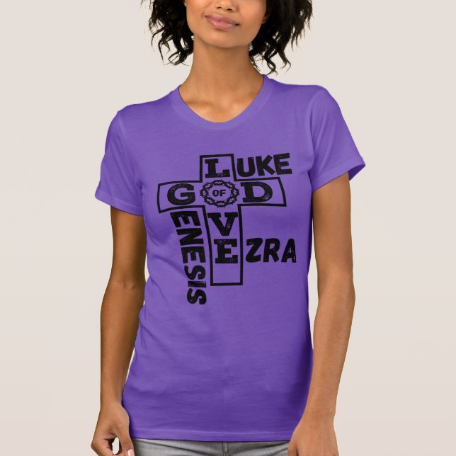 T-shirt L'Amour De Dieu Mot-Croisé Biblique Femmes (Devant)