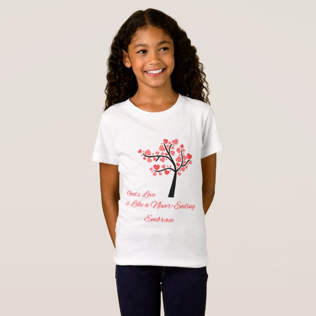 T-Shirt L'amour de Dieu n'arrête jamais l'enfant (Devant entier)