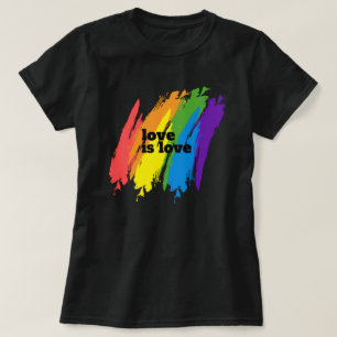 T-shirt L'amour de fierté est amour LGBT Arc-en-ciel