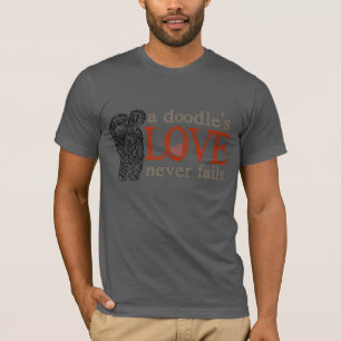 T-shirt L'amour de griffonnage n'échoue jamais -