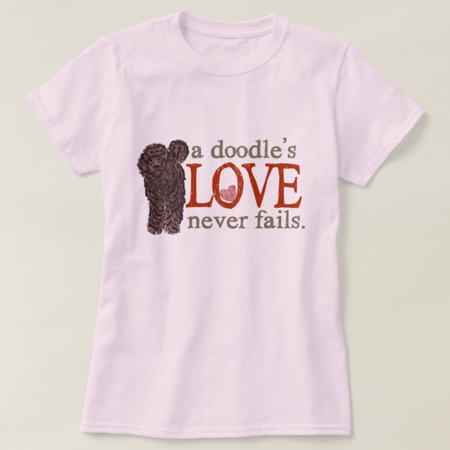 T-shirt L'amour de griffonnage n'échoue jamais - le (Design devant)