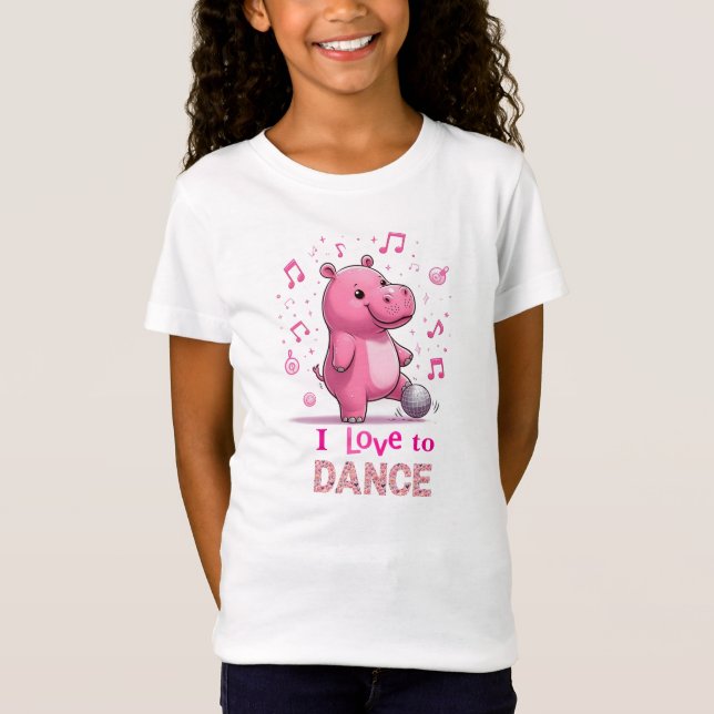 T-Shirt L'amour de la danse Hippo musical (Devant)