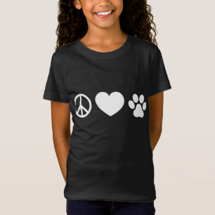 T-Shirt L'Amour De La Paix Et Les Chiens