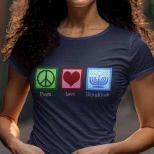T-shirt L'amour de la paix Hanoukka Femmes