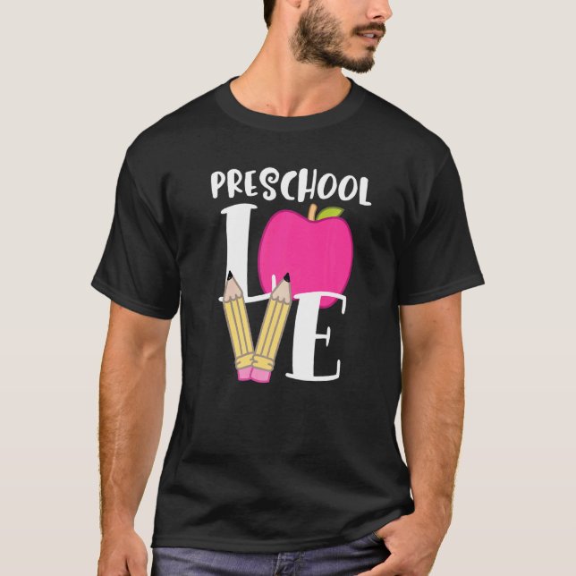 T-shirt L'Amour De L'École Pour Les Enseignants De L'École (Devant)