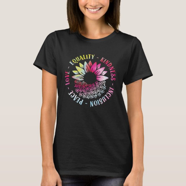 T-shirt L'Amour De L'Inclusion La Paix La Solidarité L'Éga (Devant)