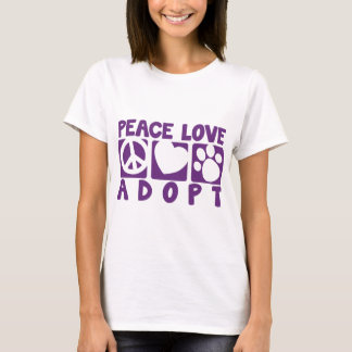 T-shirt L'amour de paix adoptent