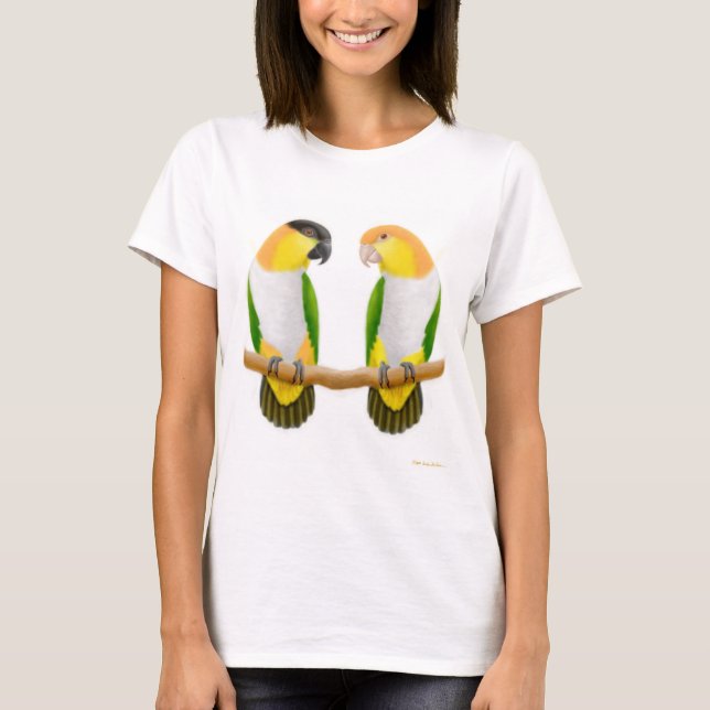 T-shirt L'amour de perroquet de caïque a adapté le bébé - (Devant)