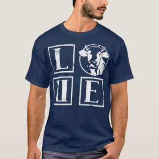 T-shirt L'amour des animaux de ferme Vache d'élevage