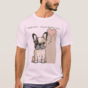 T-shirt L'amour des chiots - à la française
