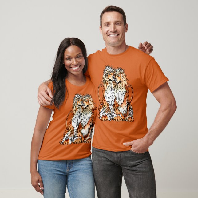 T-shirt L'amour des chiots afghans (Unisexe)