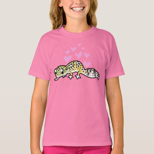 T-shirt L'amour des geckos léopard (Devant)