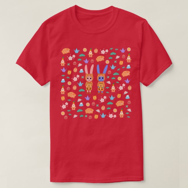 T-shirt L'amour des lapins du Japon (Design devant)