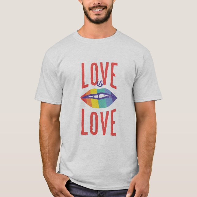 T-shirt L'amour des lèvres est l'amour (Devant)