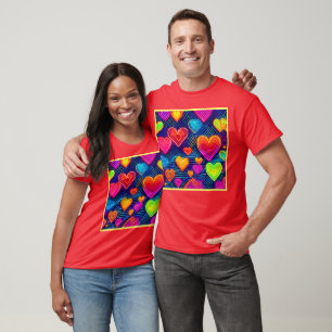 T-shirt L'amour dévoilé : Coeurs Chics