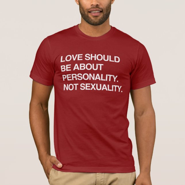T-SHIRT L'AMOUR DEVRAIT ÊTRE À PROPOS DE LA PERSONNALITÉ (Devant)