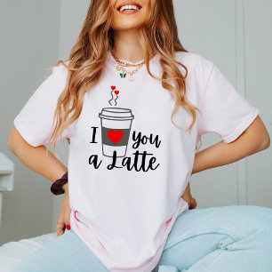 T-shirt L'amour du café. Drôle mignon cadeau anti-Saint-Va