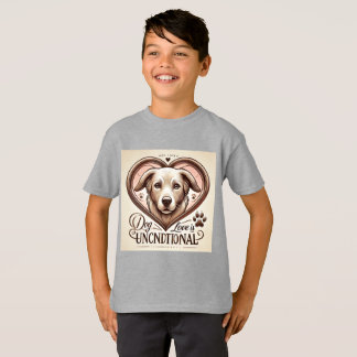 T-shirt "L'amour du chien est inconditionnel - L'art du ch