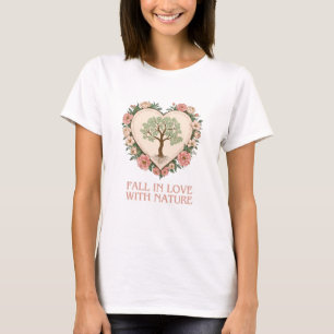T-shirt L'amour du coeur de la nature