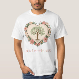 T-shirt L'amour du coeur de la nature