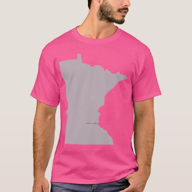 T-shirt L'amour du Minnesota en Mauve Active (Devant)
