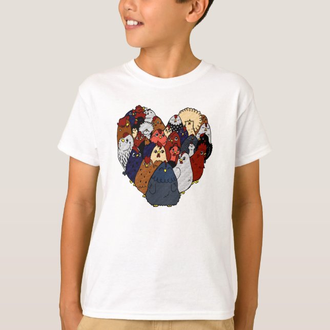 T-shirt L'amour du poulet (Devant)