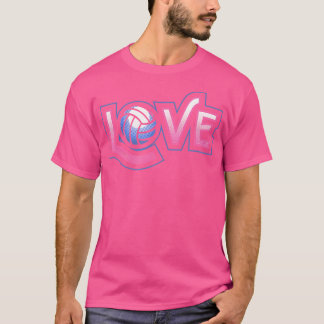 T-shirt L'Amour Du Volley Pour Les Femmes Et Les Filles