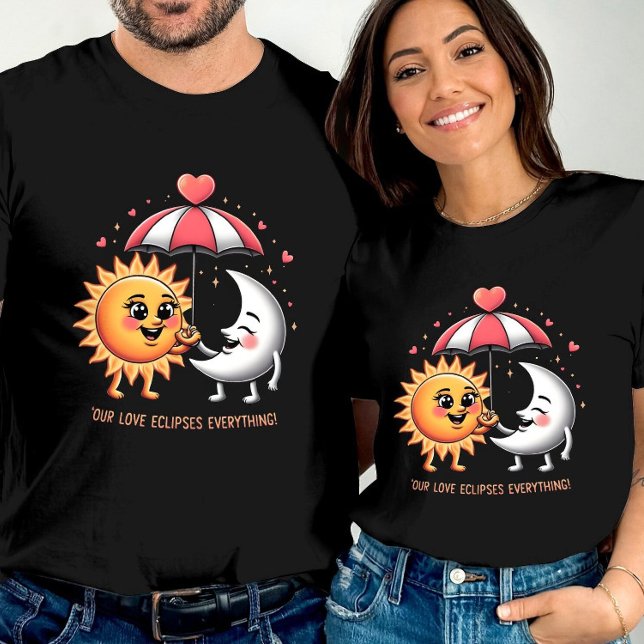 T-shirt L'Amour Éclipse Tout Mignonne Coeur (Créateur téléchargé)