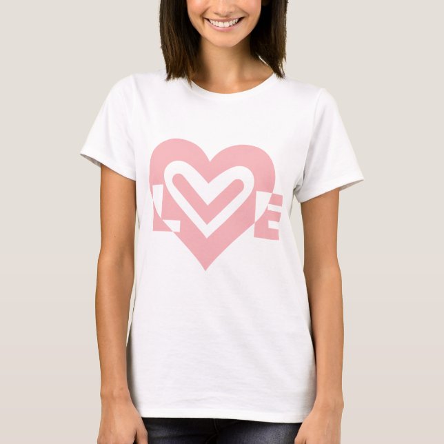 T-shirt L'amour en rose (Devant)