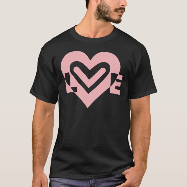 T-shirt L'amour en rose (Devant)