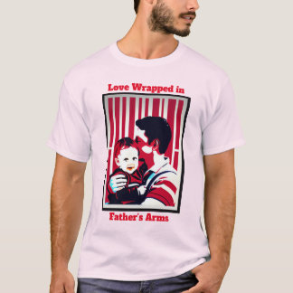 T-shirt L'amour enveloppé dans les bras du père : Bonne Fê