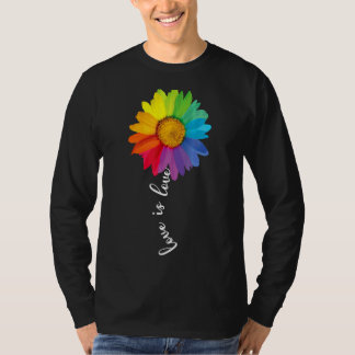 T-shirt L'Amour Est Amour Arc-en-ciel Tournesol Lgbt Gay L