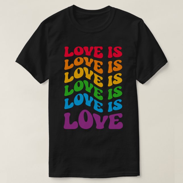 T-shirt L'amour est amour gay LGBT (Design devant)