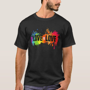 T-shirt L'amour est amour LGB Gay Lesbian Rainbow Pride Vi